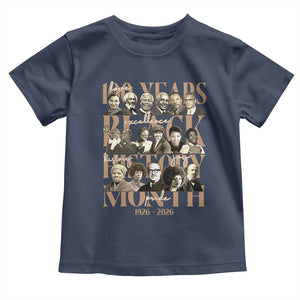 100 Years Of Black History Month Toddler T Shirt African American Historical Figures TS11 Navy Print Your Wear