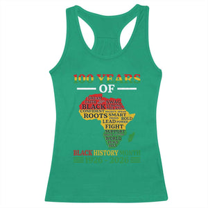 100 Years Of Black History Month Racerback Tank Top Centennial Of Black Culture TS11 Irish Green Print Your Wear