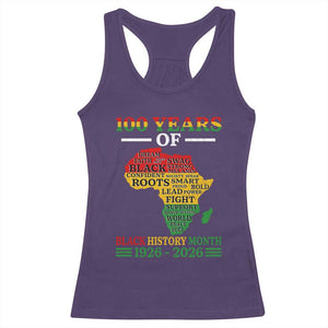 100 Years Of Black History Month Racerback Tank Top Centennial Of Black Culture TS11 Purple Print Your Wear