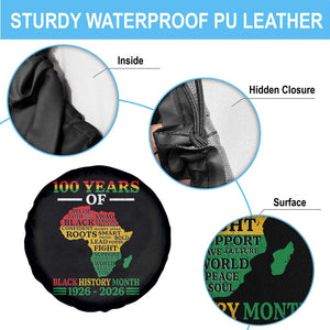 100 Years Of Black History Month Spare Tire Cover Centennial Of Black Culture TS11 Print Your Wear