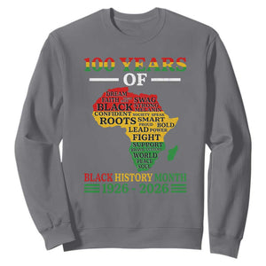 100 Years Of Black History Month Sweatshirt Centennial Of Black Culture TS11 Charcoal Print Your Wear