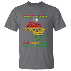 100 Years Of Black History Month T Shirt Centennial Of Black Culture TS11 Charcoal Print Your Wear