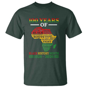 100 Years Of Black History Month T Shirt Centennial Of Black Culture TS11 Dark Forest Green Print Your Wear