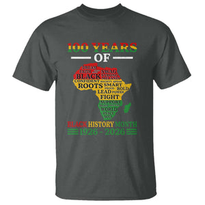 100 Years Of Black History Month T Shirt Centennial Of Black Culture TS11 Dark Heather Print Your Wear