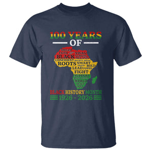 100 Years Of Black History Month T Shirt Centennial Of Black Culture TS11 Navy Print Your Wear