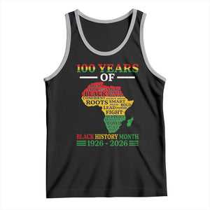 100 Years Of Black History Month Tank Top Centennial Of Black Culture TS11 Black Athletic Heather Print Your Wear
