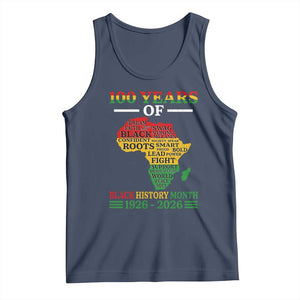 100 Years Of Black History Month Tank Top Centennial Of Black Culture TS11 Navy Print Your Wear