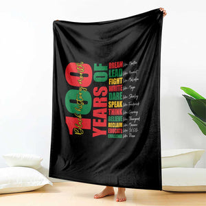 100 Years Of Black History Throw Blanket African American Historical Figures African American Teacher TS11 Print Your Wear