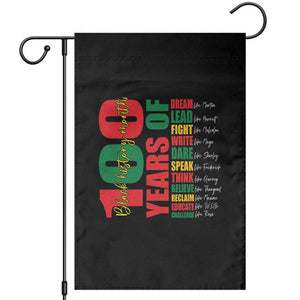100 Years Of Black History Garden Flag African American Historical Figures African American Teacher TS11 Black Print Your Wear