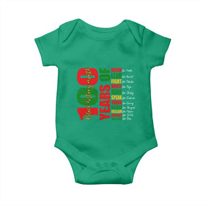 100 Years Of Black History Baby Onesie African American Historical Figures African American Teacher TS11 Irish Green Print Your Wear