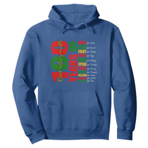 100 Years Of Black History Hoodie African American Historical Figures African American Teacher TS11 Royal Blue Print Your Wear