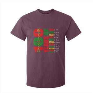 100 Years Of Black History T Shirt For Kid African American Historical Figures African American Teacher TS11 Maroon Print Your Wear
