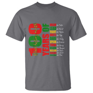 100 Years Of Black History T Shirt African American Historical Figures African American Teacher TS11 Charcoal Print Your Wear