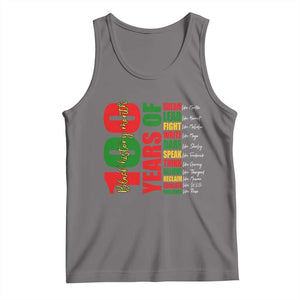 100 Years Of Black History Tank Top African American Historical Figures African American Teacher TS11 Deep Heather Print Your Wear
