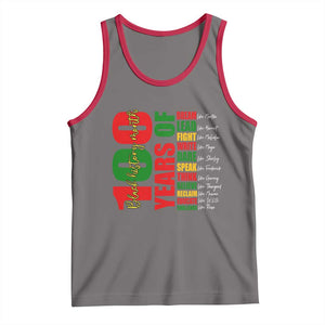 100 Years Of Black History Tank Top African American Historical Figures African American Teacher TS11 Deep Heather Red Print Your Wear