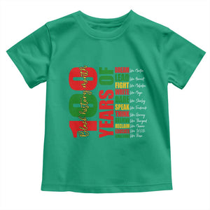 100 Years Of Black History Toddler T Shirt African American Historical Figures African American Teacher TS11 Irish Green Print Your Wear
