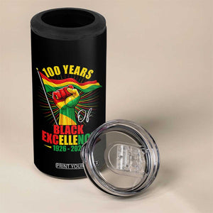 100 Years Of Black Excellence 4 in 1 Can Cooler Tumbler Centennial Black History Month TS11 Print Your Wear