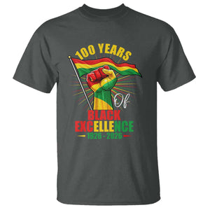 100 Years Of Black Excellence T Shirt Centennial Black History Month TS11 Dark Heather Print Your Wear