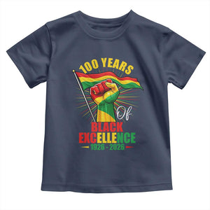 100 Years Of Black Excellence Toddler T Shirt Centennial Black History Month TS11 Navy Print Your Wear