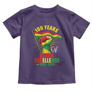 100 Years Of Black Excellence Toddler T Shirt Centennial Black History Month TS11 Purple Print Your Wear