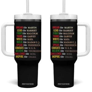 Black History Dream Like Martin Lead Like Harriet Tumbler With Handle African American Leaders TS11 One Size: 40 oz Black Print Your Wear