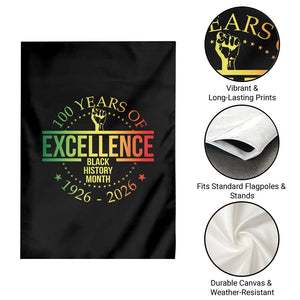100 Years Of Excellence Black History Month 1926 2026 Garden Flag TS11 Print Your Wear