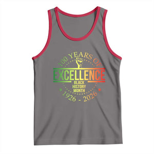 100 Years Of Excellence Black History Month 1926 2026 Tank Top TS11 Deep Heather Red Print Your Wear