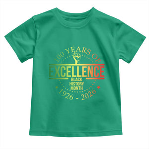 100 Years Of Excellence Black History Month 1926 2026 Toddler T Shirt TS11 Irish Green Print Your Wear