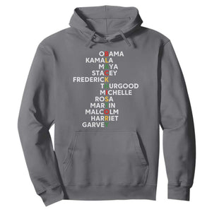 Black History Leaders Hoodie Obama Kamala Maya Stacey Frederick Thurgood Michelle TS11 Charcoal Print Your Wear