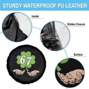 67 St Patricks Day Spare Tire Cover Six Seven Meme Shamrock Hand Gesture TS11 Print Your Wear