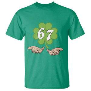 67 St Patricks Day T Shirt Six Seven Meme Shamrock Hand Gesture TS11 Irish Green Print Your Wear