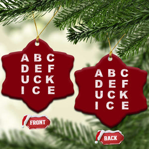 Funny Fuck Ice Protest Resistance Ceramic Ornament Political Alphabet Graphic TS11 Print Your Wear