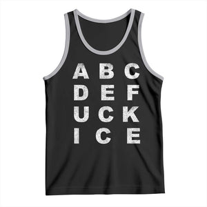 Funny Fuck Ice Protest Resistance Tank Top Political Alphabet Graphic TS11 Black Athletic Heather Print Your Wear