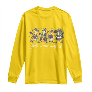 Goose Mardi Gras Long Sleeve Shirt Funny Just A Mardi Goose New Orleans Carnival TS11 Daisy Print Your Wear