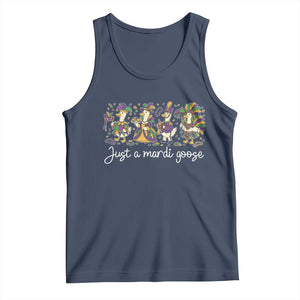 Goose Mardi Gras Tank Top Funny Just A Mardi Goose New Orleans Carnival TS11 Navy Print Your Wear