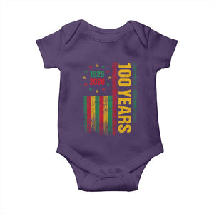 100 Years Of Black History Month Baby Onesie African American Centennial Milestone American Flag TS11 Purple Print Your Wear