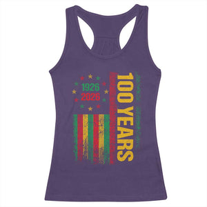 100 Years Of Black History Month Racerback Tank Top African American Centennial Milestone American Flag TS11 Purple Print Your Wear