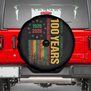 100 Years Of Black History Month Spare Tire Cover African American Centennial Milestone American Flag TS11 Black Print Your Wear
