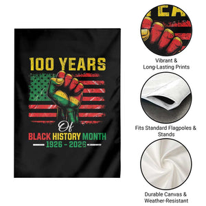 100 Years Of Black History Month Garden Flag Hand Fist African American Milestone American Flag TS11 Print Your Wear