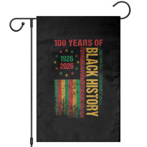 100 Years Of Black History Garden Flag Centennial Milestone Vintage African American Flag TS11 Black Print Your Wear