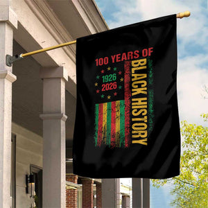 100 Years Of Black History Garden Flag Centennial Milestone Vintage African American Flag TS11 Print Your Wear