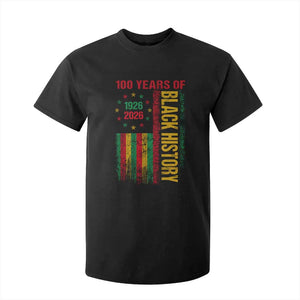 100 Years Of Black History T Shirt For Kid Centennial Milestone Vintage African American Flag TS11 Black Print Your Wear