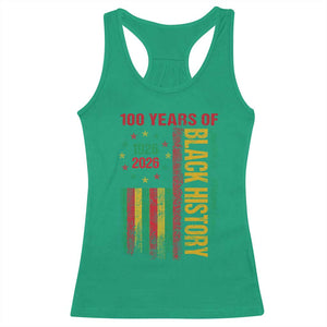 100 Years Of Black History Racerback Tank Top Centennial Milestone Vintage African American Flag TS11 Irish Green Print Your Wear