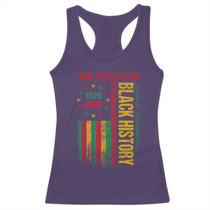 100 Years Of Black History Racerback Tank Top Centennial Milestone Vintage African American Flag TS11 Purple Print Your Wear