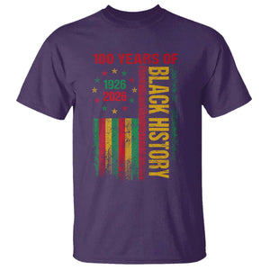 100 Years Of Black History T Shirt Centennial Milestone Vintage African American Flag TS11 Purple Print Your Wear