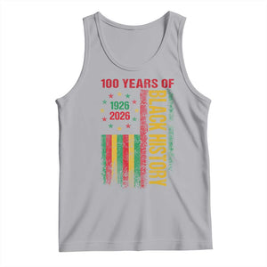 100 Years Of Black History Tank Top Centennial Milestone Vintage African American Flag TS11 Athletic Heather Print Your Wear