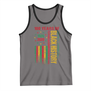 100 Years Of Black History Tank Top Centennial Milestone Vintage African American Flag TS11 Deep Heather Black Print Your Wear