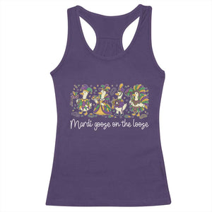 Goose Mardi Gras Racerback Tank Top Funny Mardi Goose On The Loose New Orleans Carnival TS11 Purple Print Your Wear