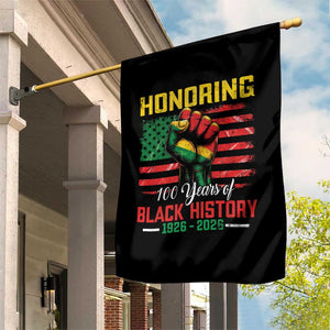 Honoring 100 Years Of Black History Garden Flag Hand Fist Vintage American Flag TS11 Print Your Wear