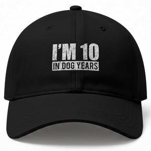 70th Birthday Funny I Am 10 In Dog Years Baseball Cap 70 Years Old Gifts TS11 Print Your Wear